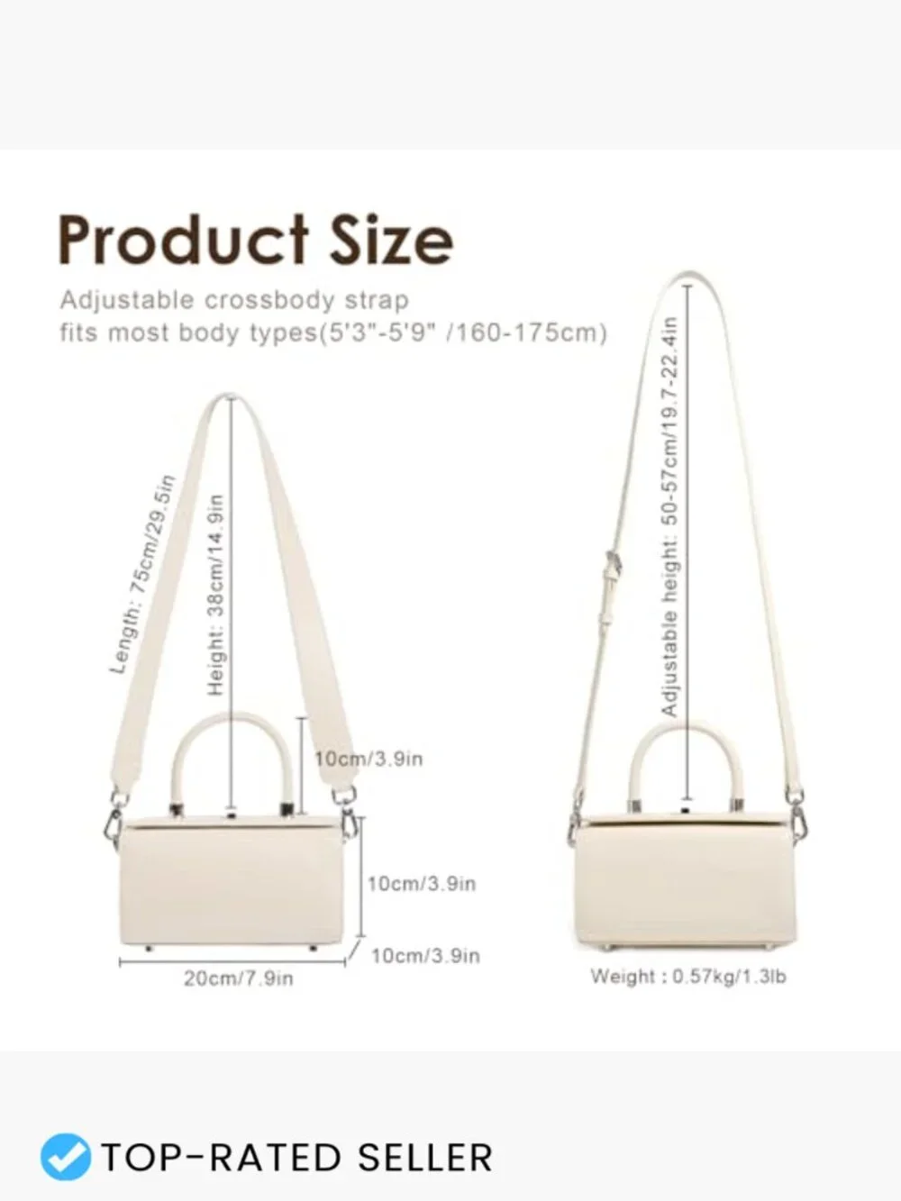 Structured Leather Satchel Crossbody Bag Women Minimalist Shoulder Tote with